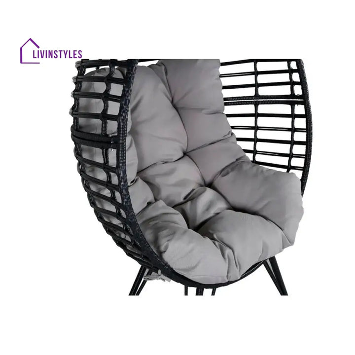 Rosiello Single Seater Swing Basket For Balcony & Garden (Black) - Swings