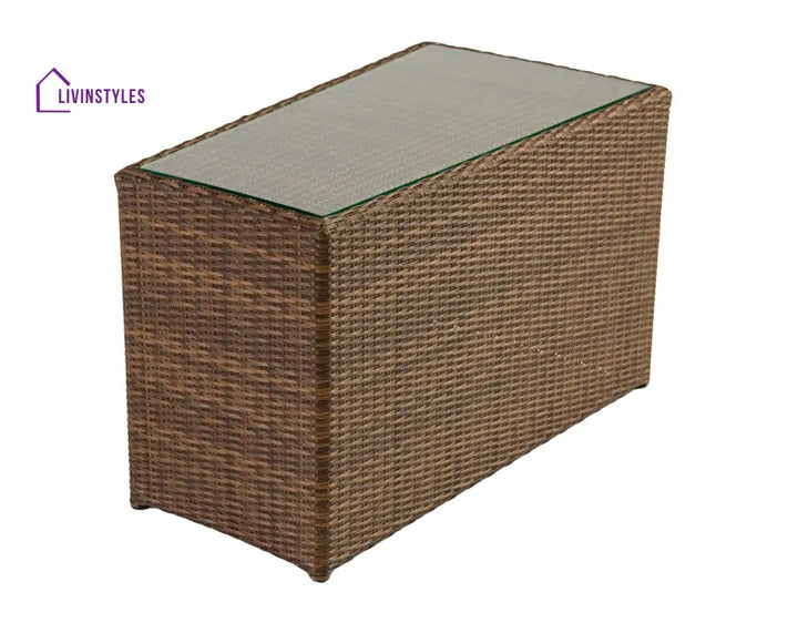 Rossi Outdoor Patio Round Sofa Set 8 Seater 1 Side table and 2 Center Table (Brown) - Sofa Sets