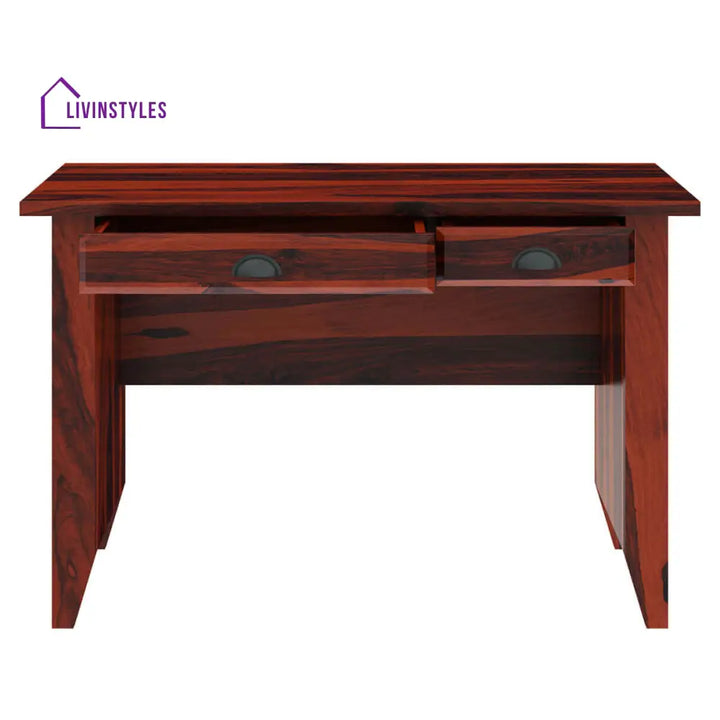 Adahy Solid Sheesham Wood 2 Drawer Study Desk