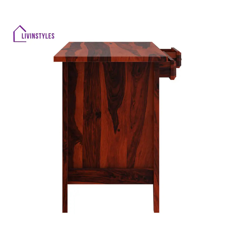 Adahy Solid Sheesham Wood 2 Drawer Study Desk