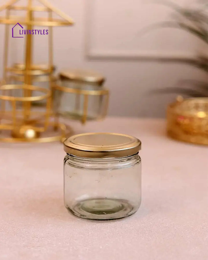 Round Dry Fruits Serving Platter With Jars | 350 Ml
