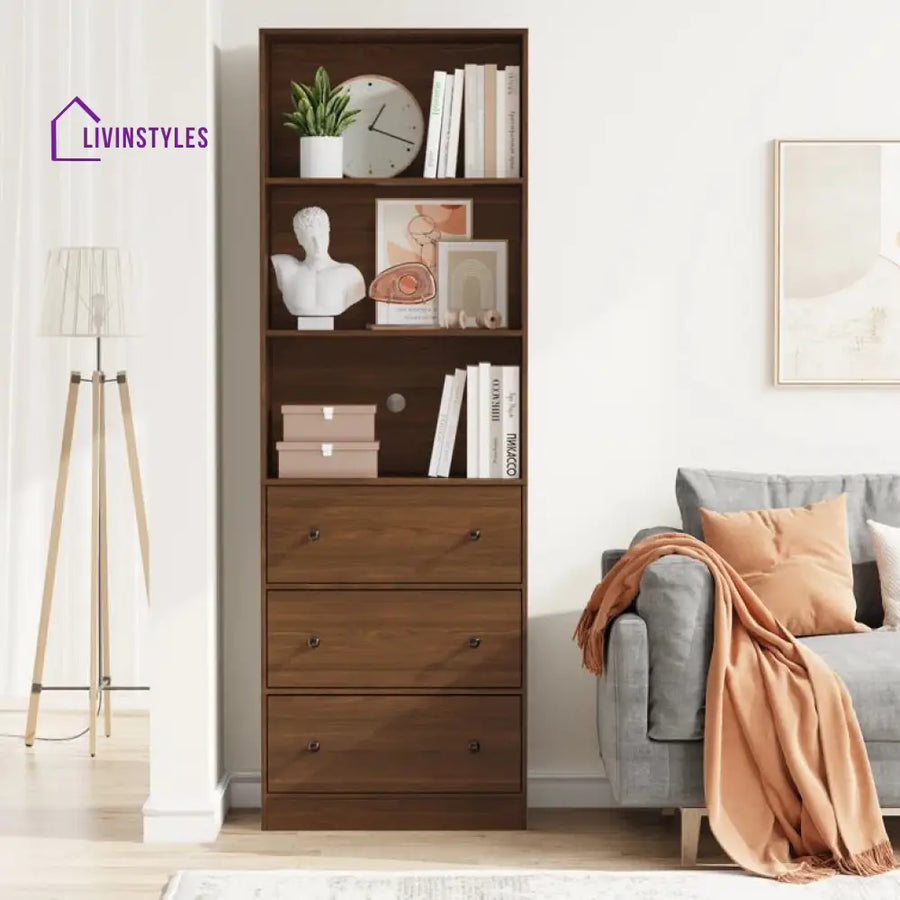 Rozaliya Engineered Wood Bookshelves | Bookshelf for Living Room | Bedroom | Drawing Room | Study Room