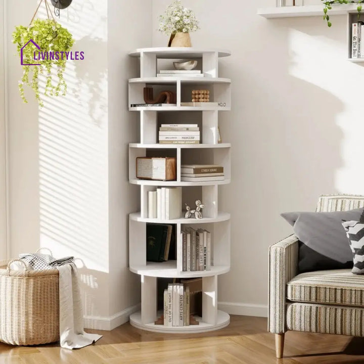 Rozaliya Engineered Wood Rotating Shoe Rack for Home