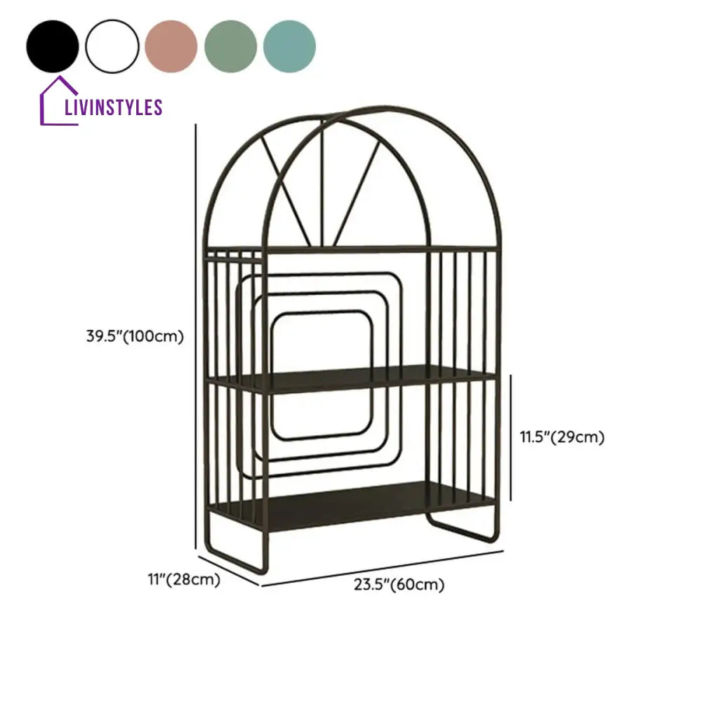 Rozaliya Stainless Steel Frame Bookshelves | Storage Shelves - Single Unit