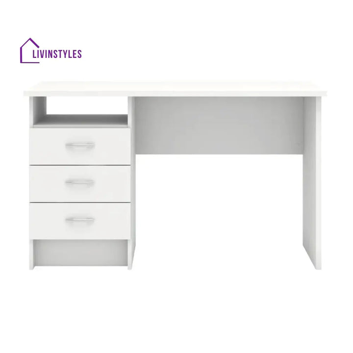 Rozaliya White Study Table for Students