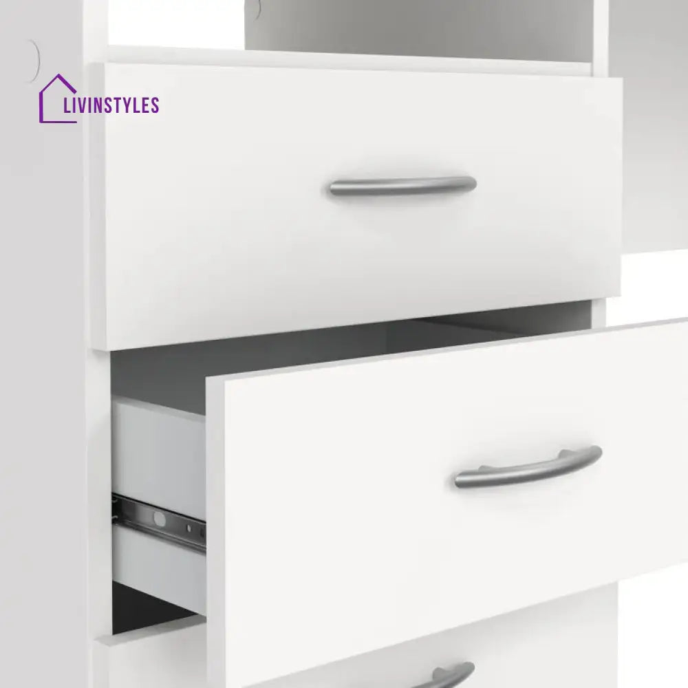 Rozaliya White Study Table for Students
