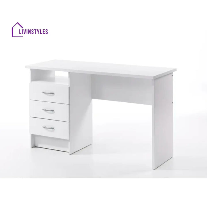 Rozaliya White Study Table for Students