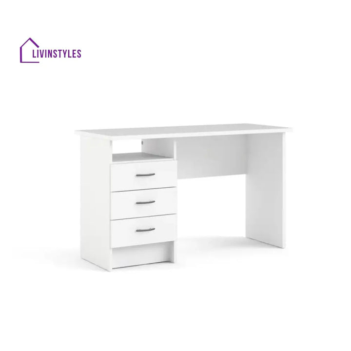 Rozaliya White Study Table for Students