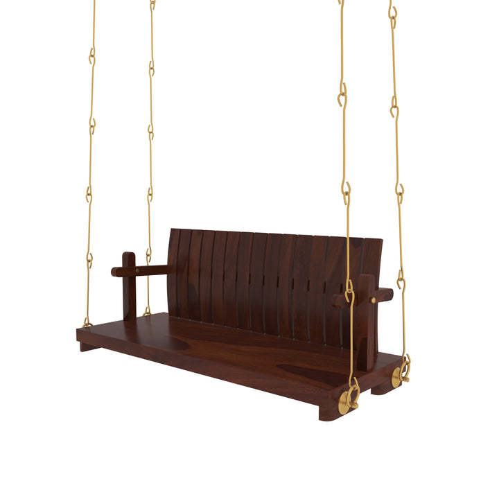 Ashna Elegant Wooden Swing Under Staircase with Traditional Decor Accents