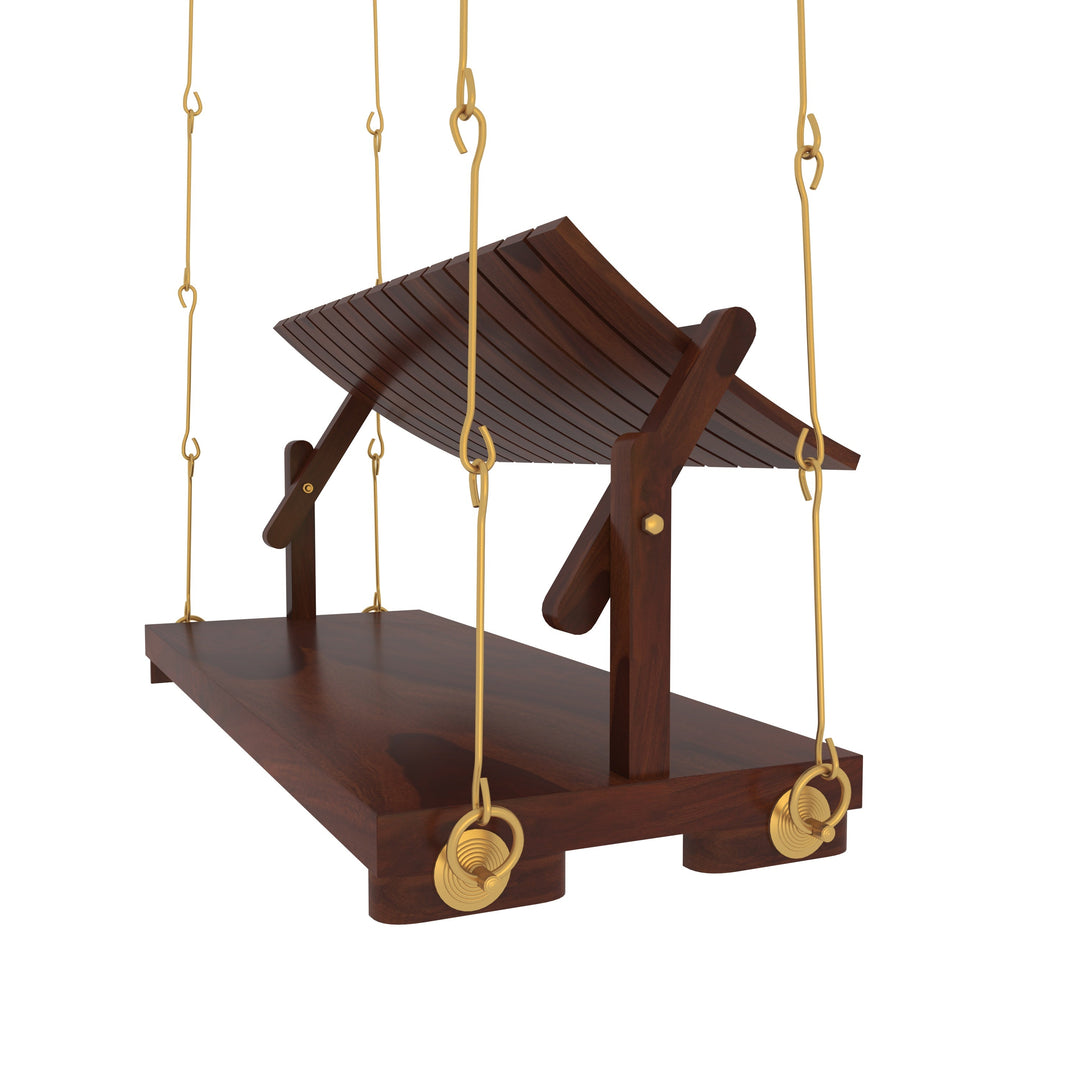 Ashna Elegant Wooden Swing Under Staircase with Traditional Decor Accents