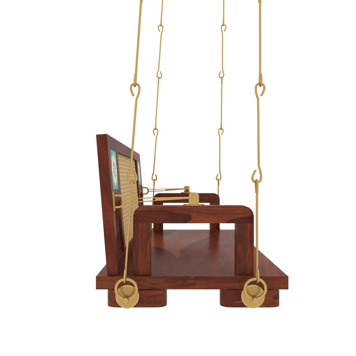 Arushi Natural Brown Polished Cane back Swing