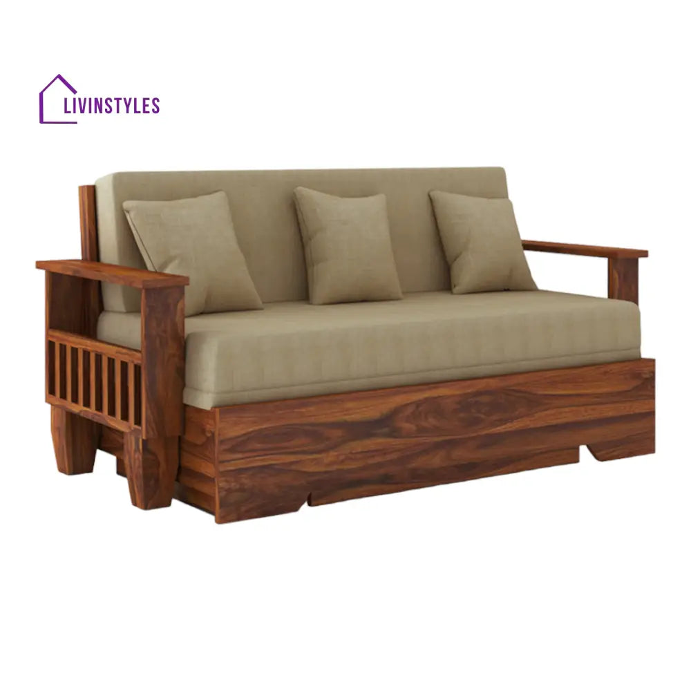 TrendiRest 3 Seater Sofa Cum Bed Sheesham Wood