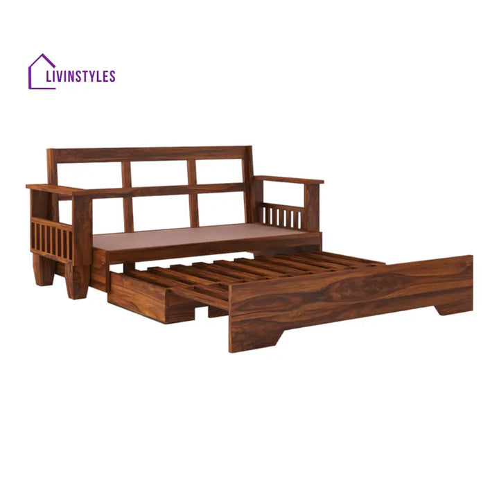 TrendiRest 3 Seater Sofa Cum Bed Sheesham Wood
