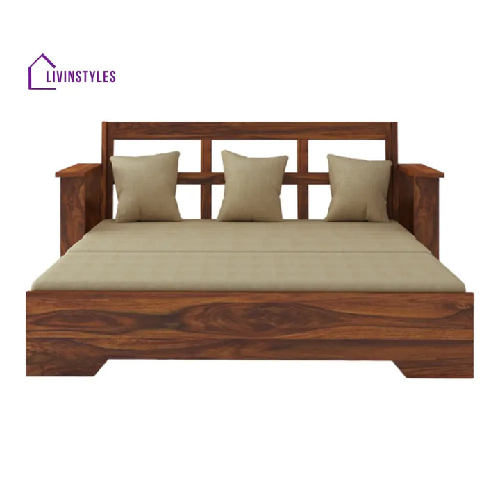 TrendiRest 3 Seater Sofa Cum Bed Sheesham Wood