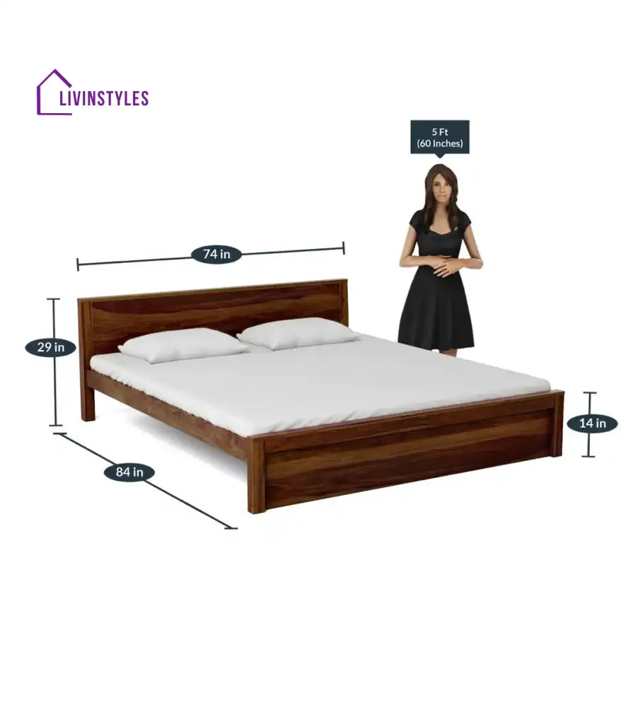 Acro Solid Wood Beds Bed without storage