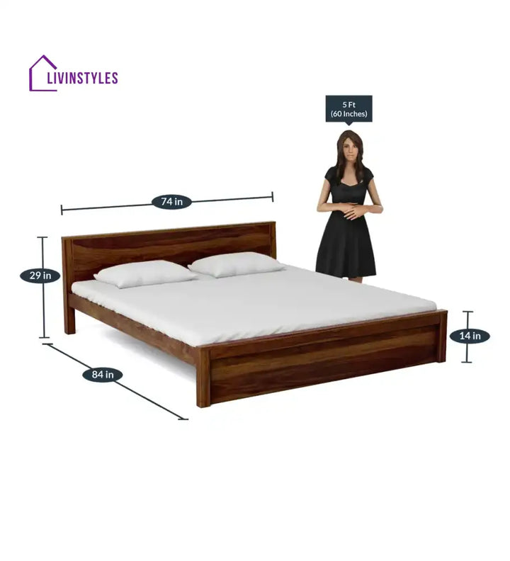 Acro Solid Wood Beds Bed without storage