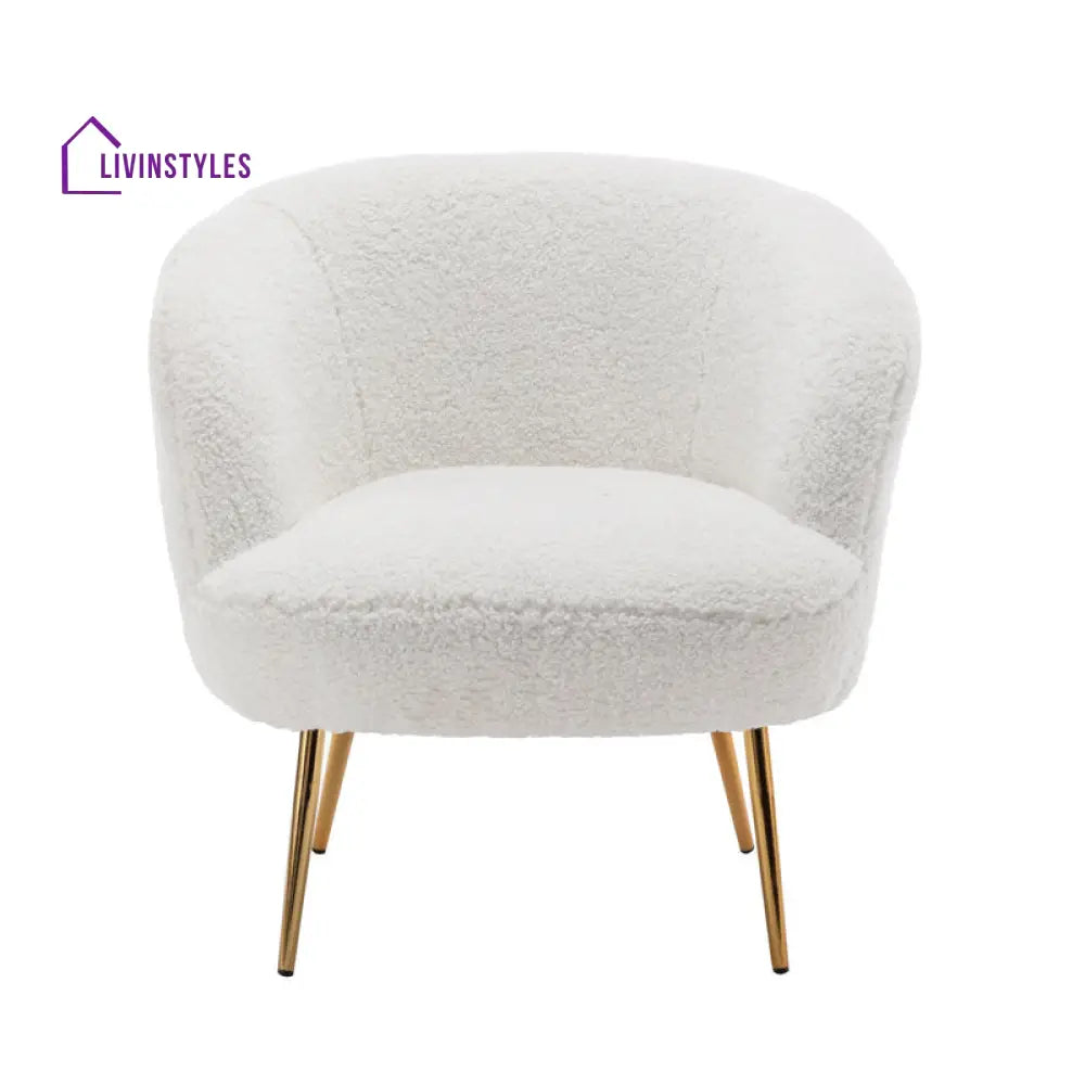 Ruhani Metal and Fabric Chair | Living Room Chair | Lounge Chair