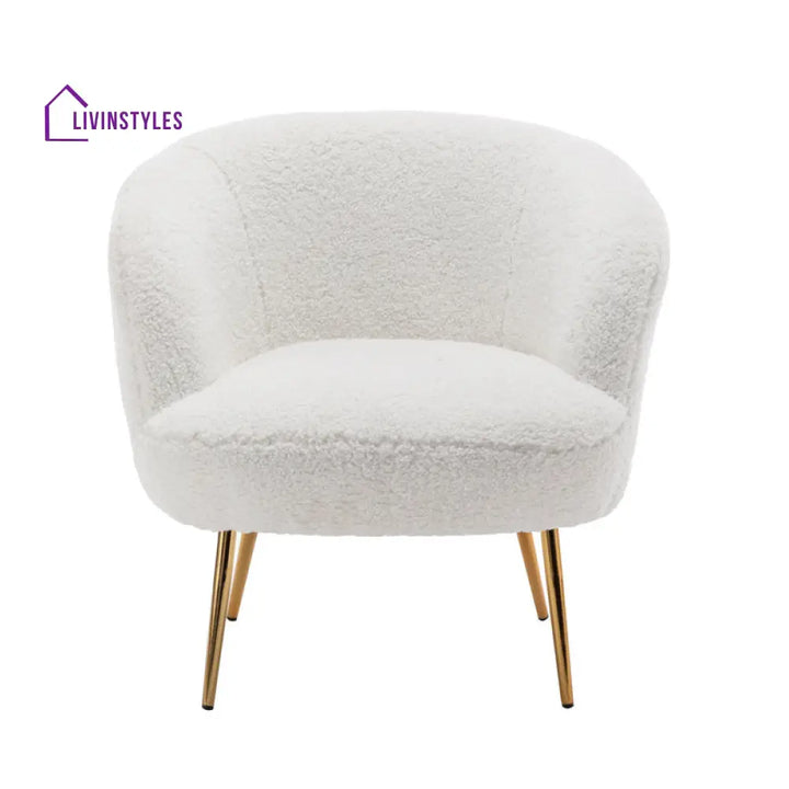 Ruhani Metal and Fabric Chair | Living Room Chair | Lounge Chair