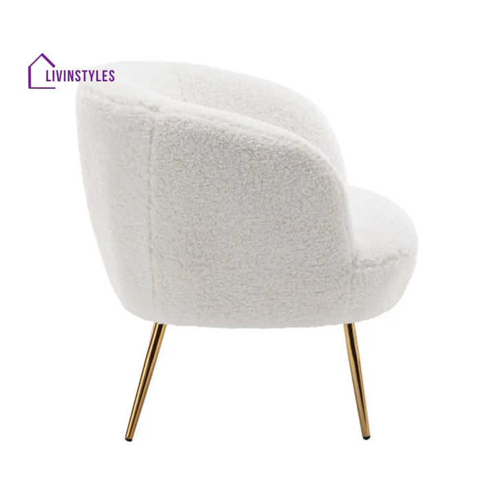 Ruhani Metal and Fabric Chair | Living Room Chair | Lounge Chair