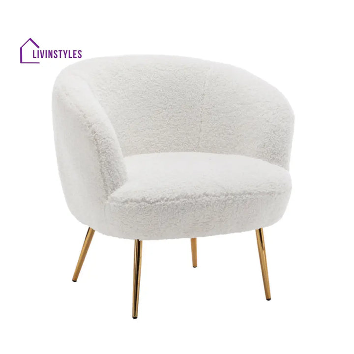 Ruhani Metal and Fabric Chair | Living Room Chair | Lounge Chair