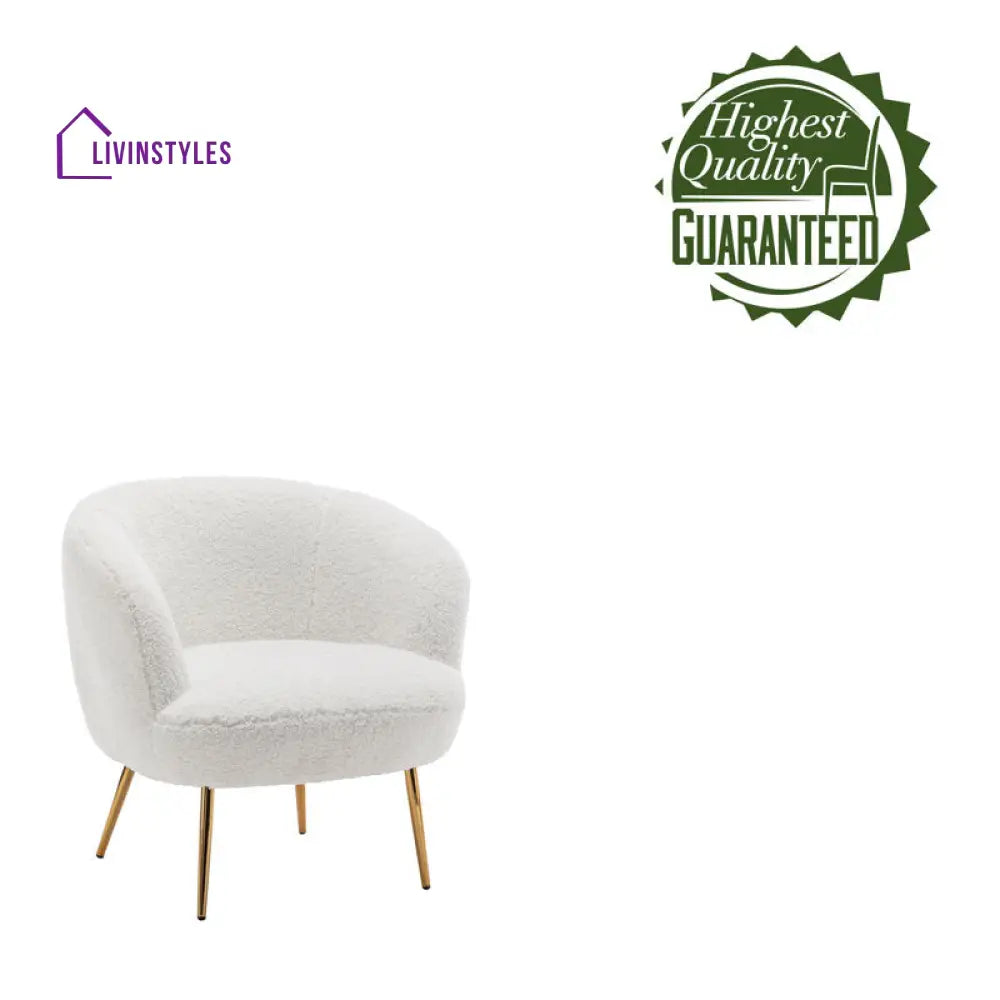 Ruhani Metal and Fabric Chair | Living Room Chair | Lounge Chair