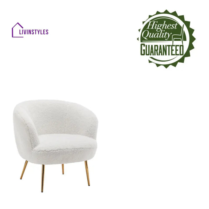 Ruhani Metal and Fabric Chair | Living Room Chair | Lounge Chair