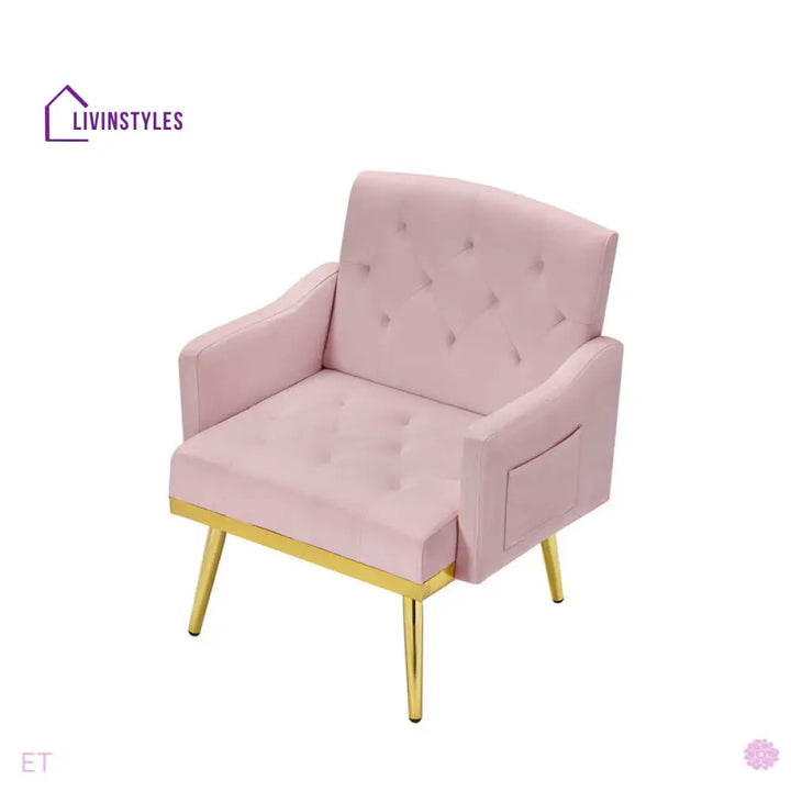 Ruhi Metal and Fabric Arm Chair | Living Room Chair | Lounge Chair