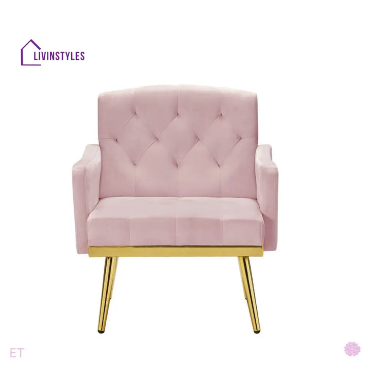 Ruhi Metal and Fabric Arm Chair | Living Room Chair | Lounge Chair