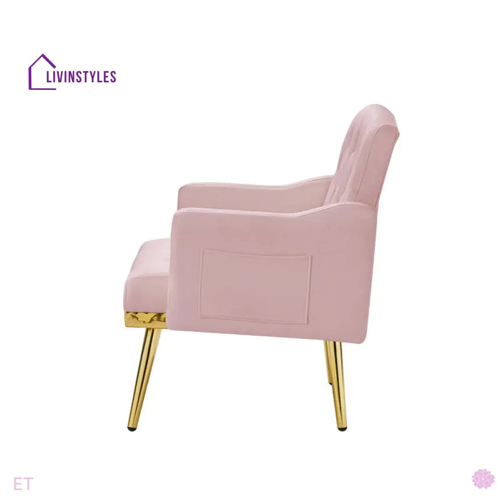 Ruhi Metal and Fabric Arm Chair | Living Room Chair | Lounge Chair