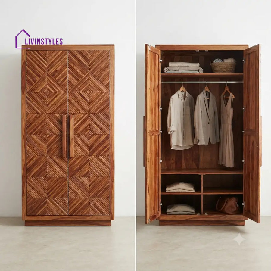 Ruhika Wooden Wardrobe for Clothes | Cupboard for Clothes