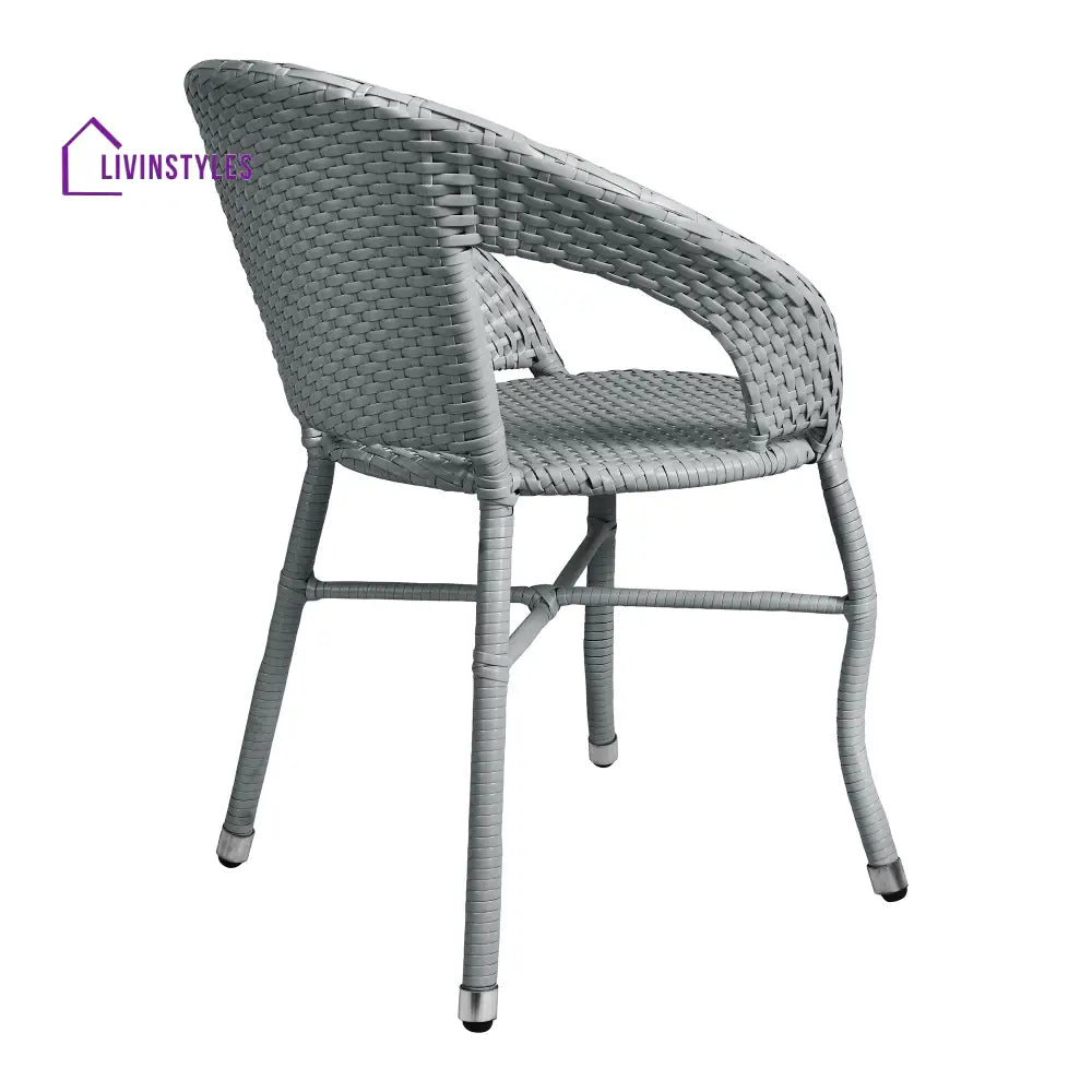 Ruler Outdoor Patio Seating Set 2 Chairs Set (Grey) - Coffee Table Sets