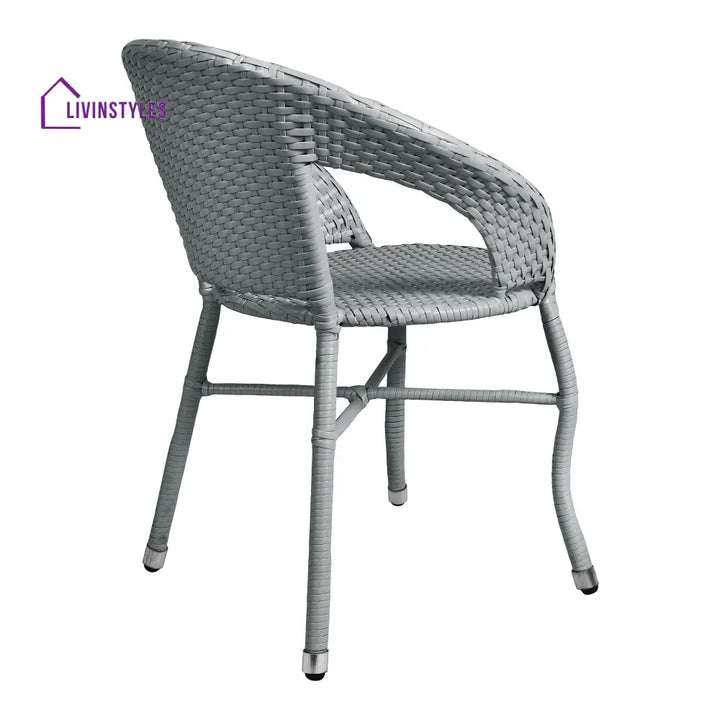 Ruler Outdoor Patio Seating Set 2 Chairs Set (Grey) - Coffee Table Sets