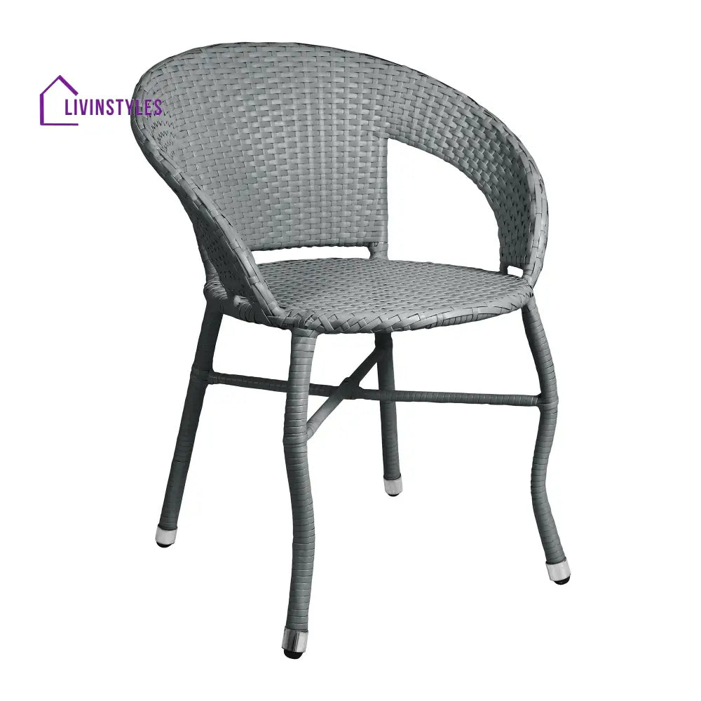 Ruler Outdoor Patio Seating Set 2 Chairs Set (Grey) - Coffee Table Sets