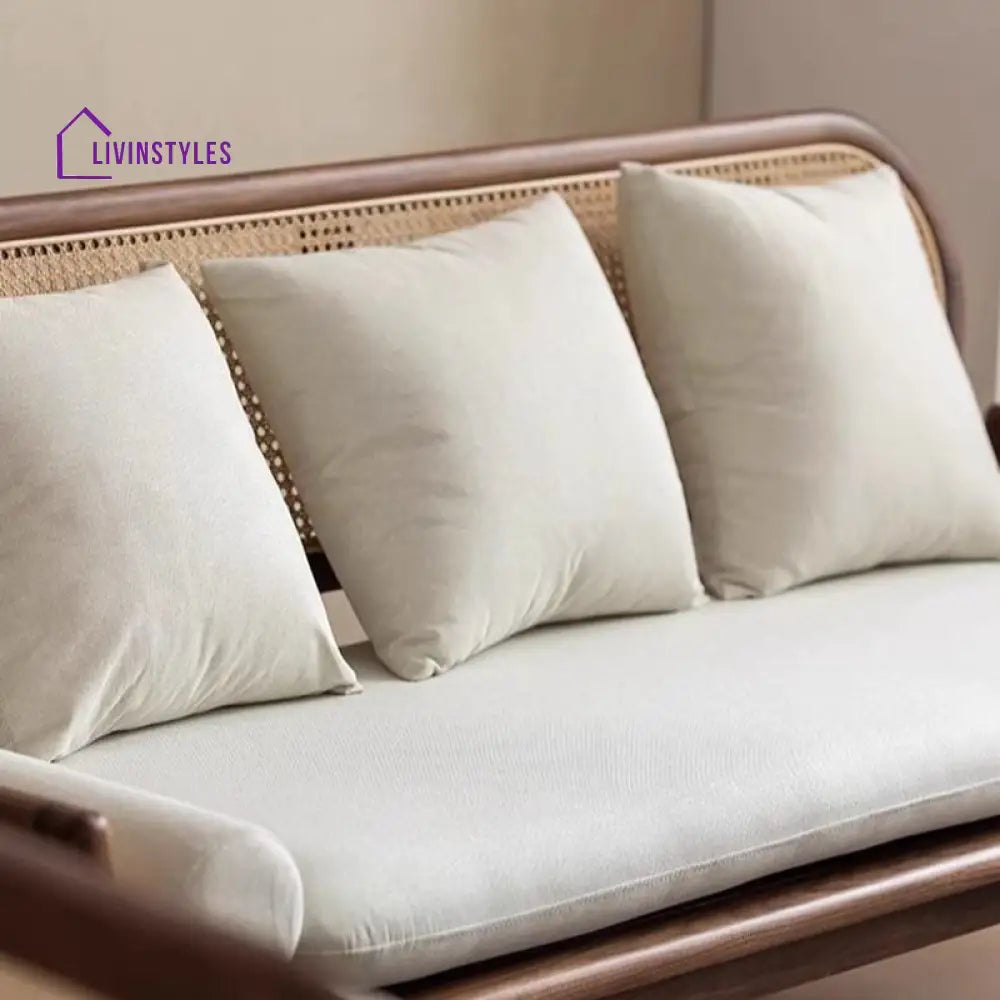 Rumeesa Solid Wood 3 + 1 + 1 Seater Sofa Set for Living Room
