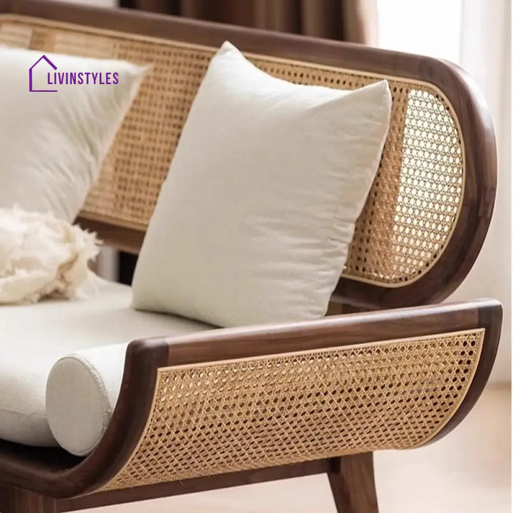 Rumeesa Solid Wood 3 Seater Sofa for Living Room