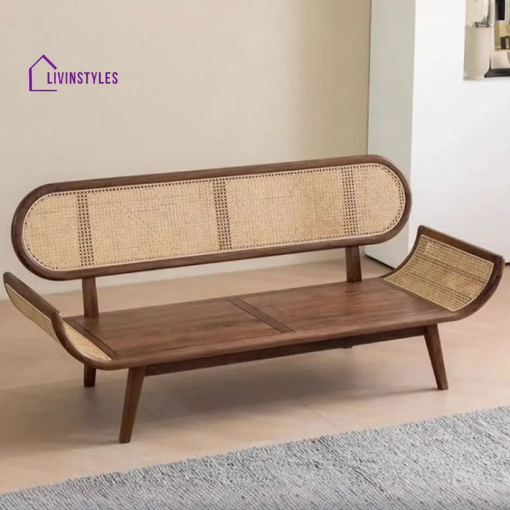 Rumeesa Solid Wood 3 Seater Sofa for Living Room