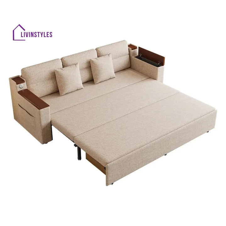 Rupal Fabric Sofa Come Bed with Storage for Living Room | Space Saving Sofa