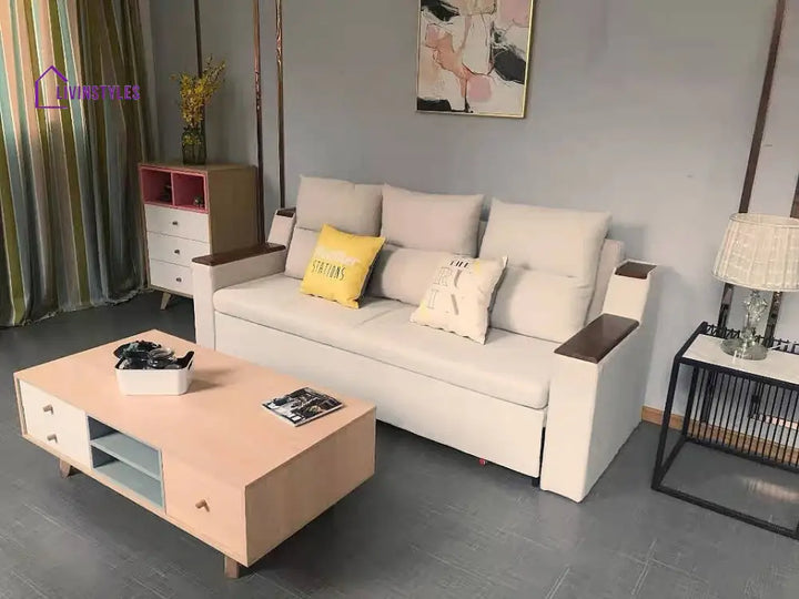 Rupal Fabric Sofa Come Bed with Storage for Living Room | Space Saving Sofa