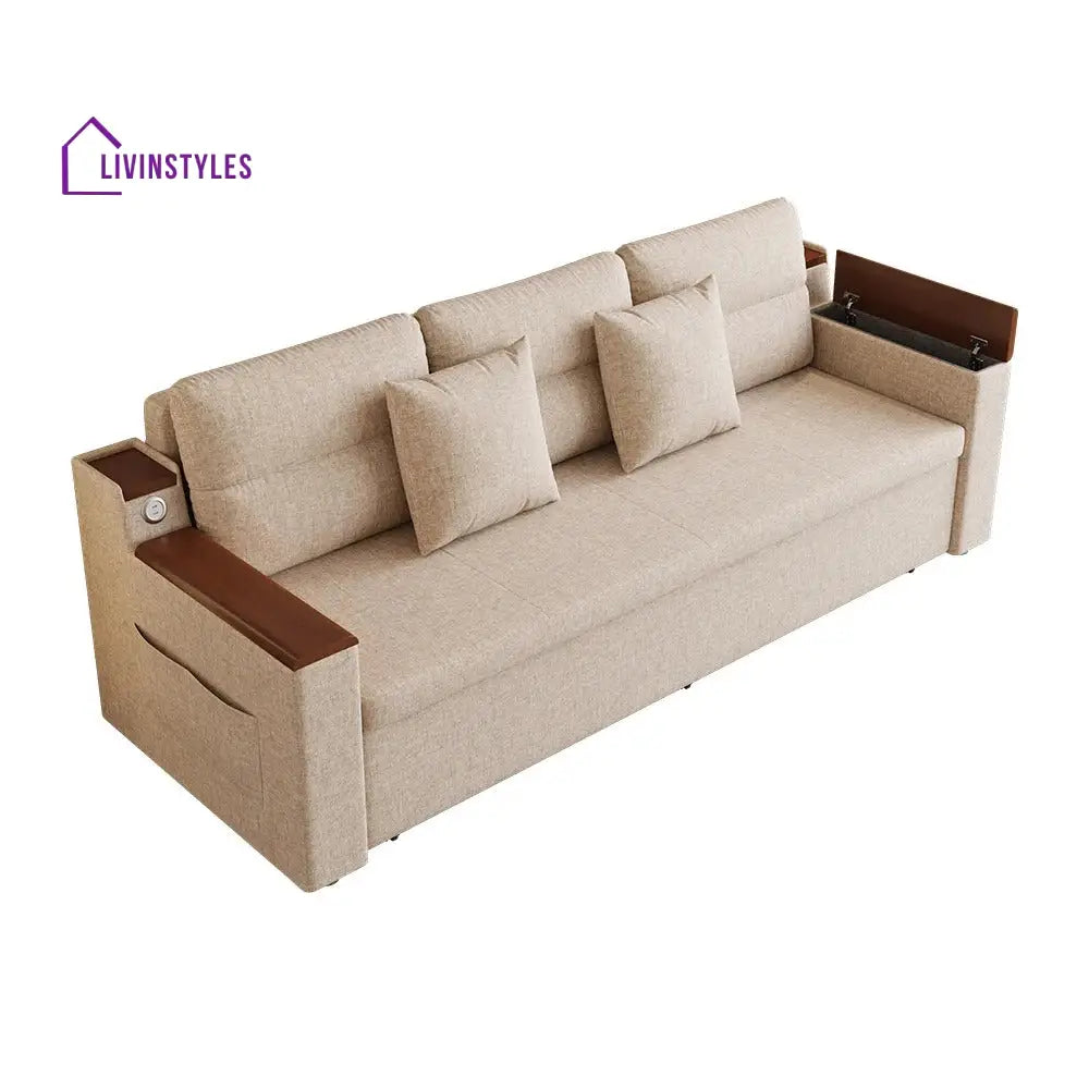 Rupal Fabric Sofa Come Bed with Storage for Living Room | Space Saving Sofa