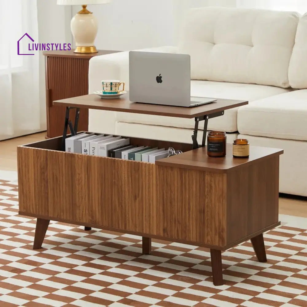 Rupal Solid Wood Coffee Table with Lift Top Mechanism