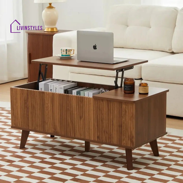 Rupal Solid Wood Coffee Table with Lift Top Mechanism