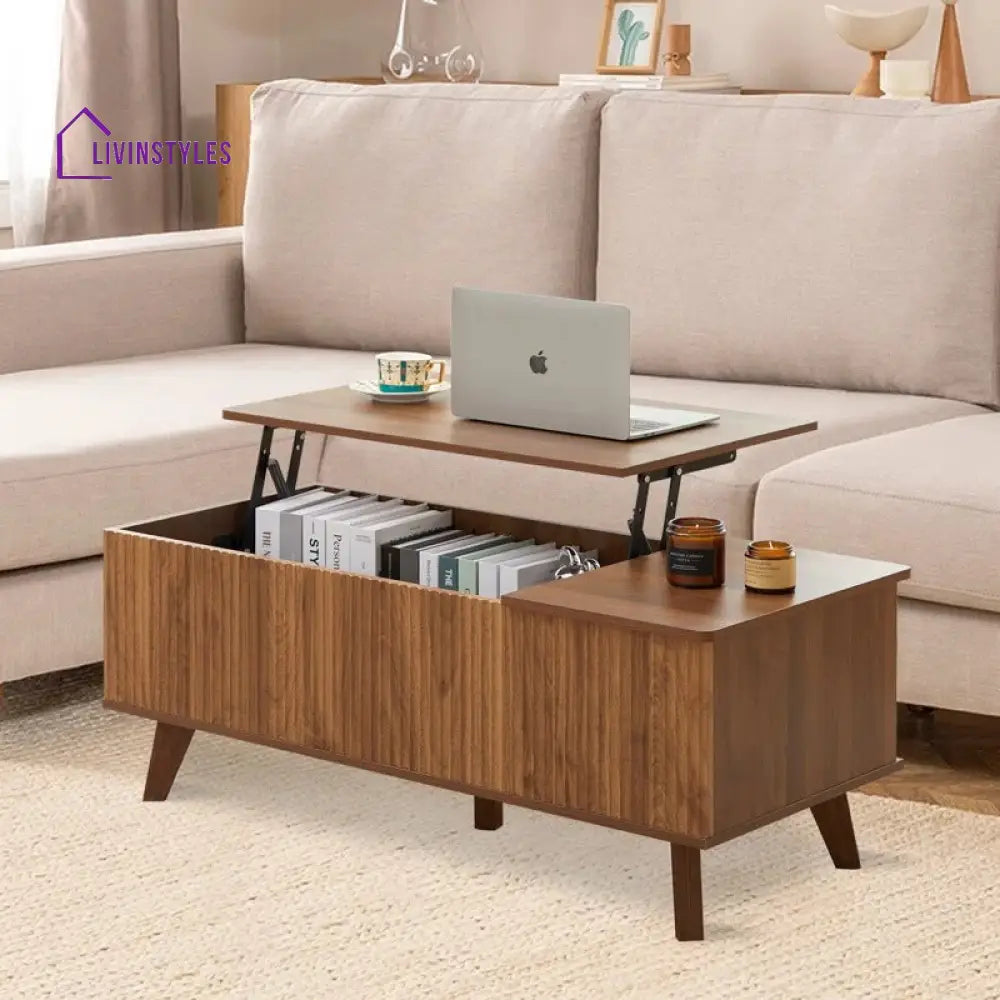 Rupal Solid Wood Coffee Table with Lift Top Mechanism