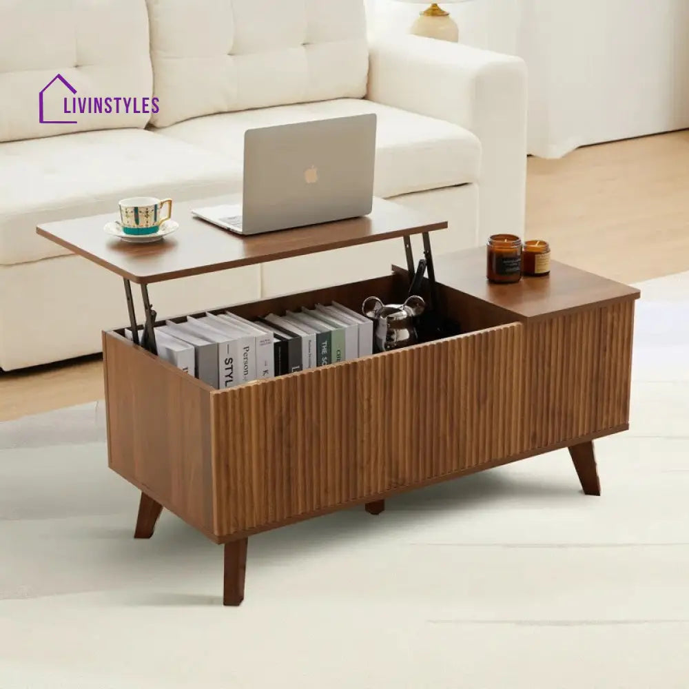 Rupal Solid Wood Coffee Table with Lift Top Mechanism