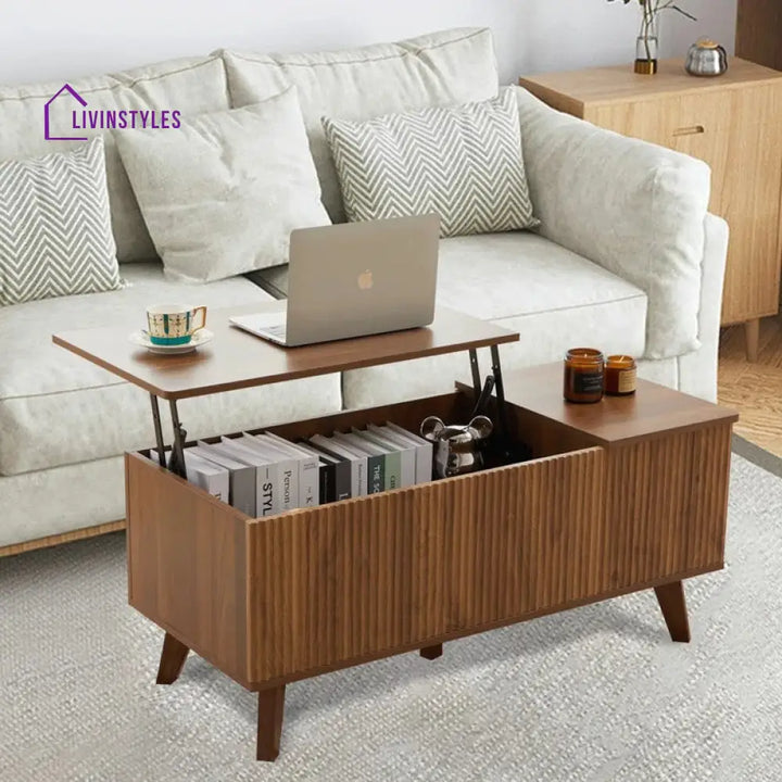 Rupal Solid Wood Coffee Table with Lift Top Mechanism
