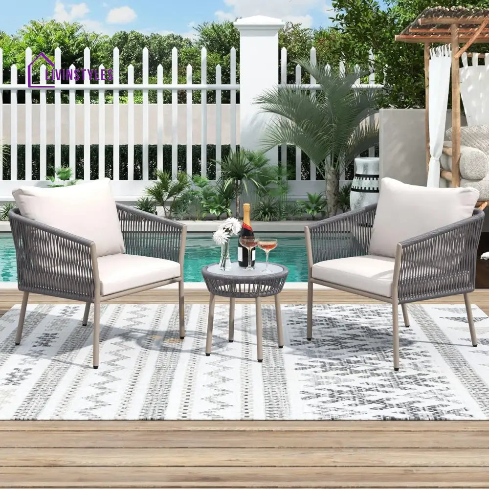 Ruqayyah 3-Piece Rope Patio Set - Perfect for Outdoor - Patio Set