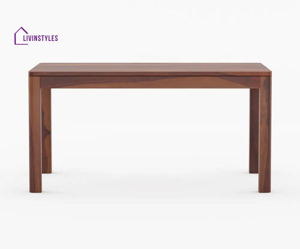 Ruslan Solid Wood Sheesham 6 Seater Dining Table Set with Cushion (Brown Finish) | Cane Weaving Chairs