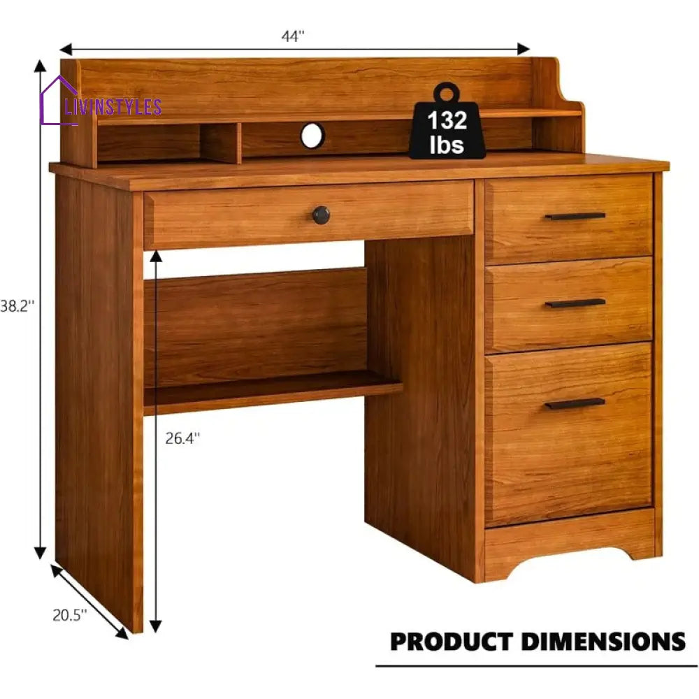 Ruslana Wooden Study Table for Students