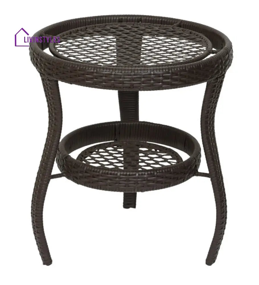 Rutu Outdoor Patio Seating Set 2 Chairs and 1 Table Set (Brown) - Coffee Table Sets