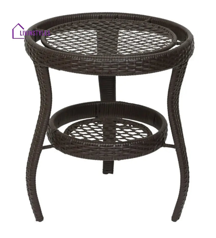 Rutu Outdoor Patio Seating Set 2 Chairs and 1 Table Set (Brown) - Coffee Table Sets