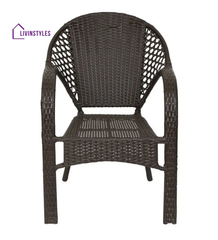 Rutu Outdoor Patio Seating Set 2 Chairs and 1 Table Set (Brown) - Coffee Table Sets